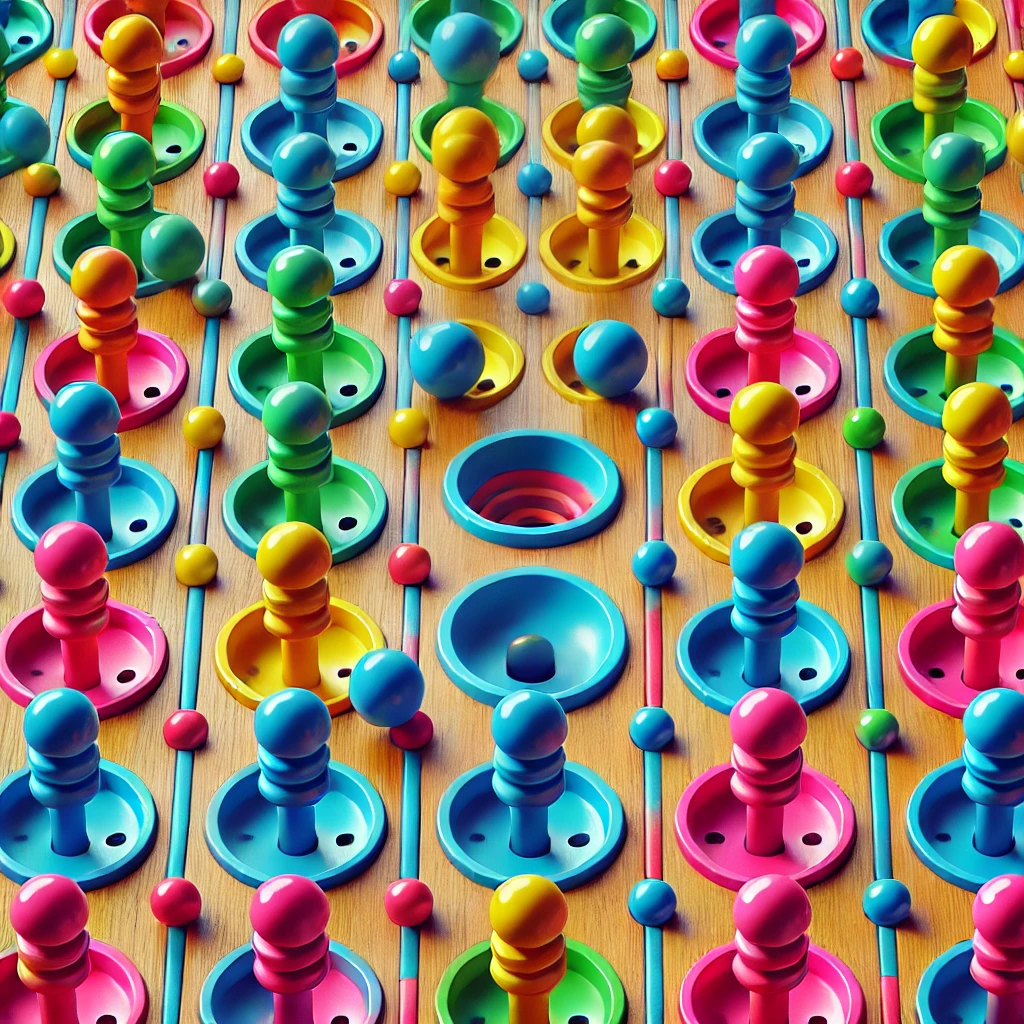 Top-Down View of Plinko Board